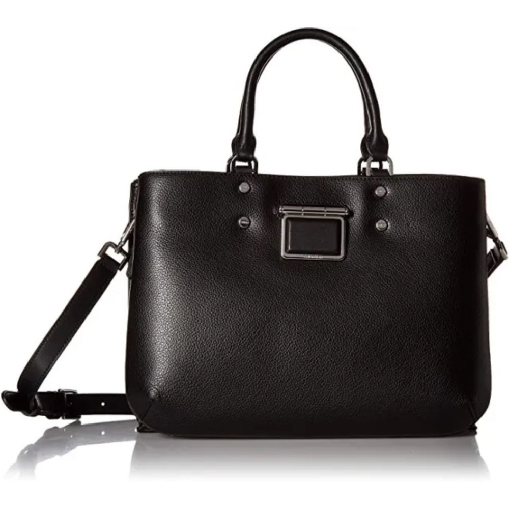 Calvin Klein Dani Hermine Leather Triple Compartment Satchel